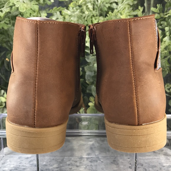 American Eagle by Payless Zuri Star Cognac Zip Booties Girls 3M🌟NWT&NIB🌟 - Picture 7 of 11